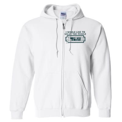 Eagles I Would Like To Solve The Puzzle Fuck The Cowboys Full Zip Hoodie