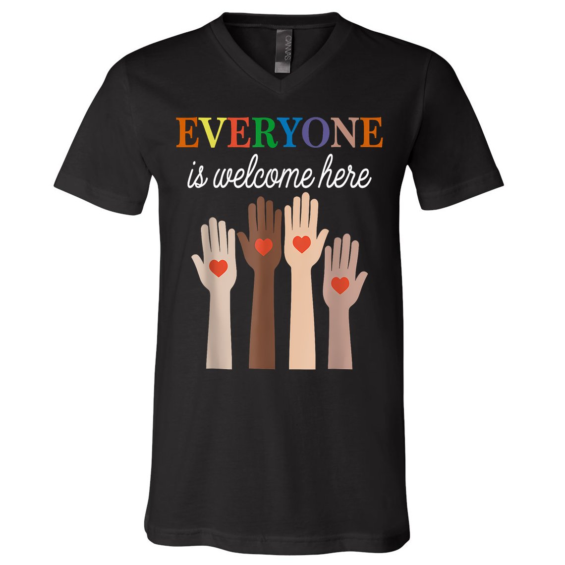 Everyone Is Welcome Here Idaho V-Neck T-Shirt