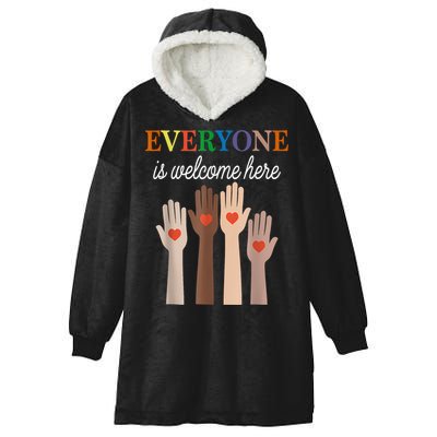 Everyone Is Welcome Here Idaho Hooded Wearable Blanket