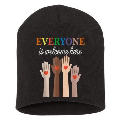Everyone Is Welcome Here Idaho Short Acrylic Beanie