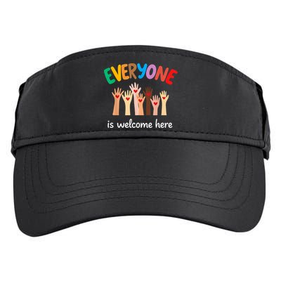 Everyone Is Welcome Here Idaho Teacher Adult Drive Performance Visor