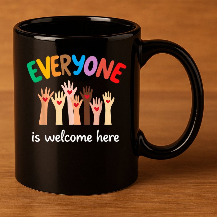 Everyone Is Welcome Here Idaho Teacher 11oz C Handle Ceramic Mug