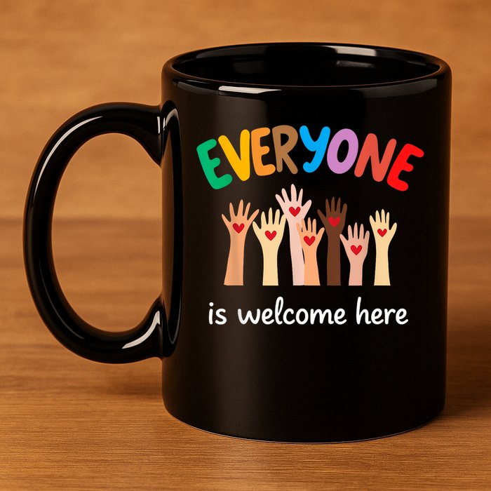 Everyone Is Welcome Here Idaho Teacher 11oz C Handle Ceramic Mug