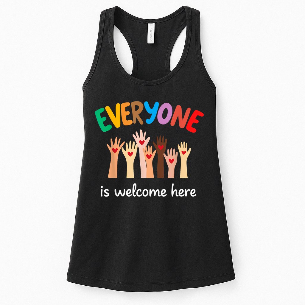 Everyone Is Welcome Here Idaho Teacher Womens Tank Top