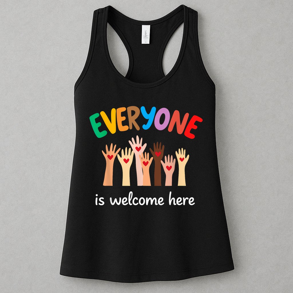 Everyone Is Welcome Here Idaho Teacher Womens Tank Top