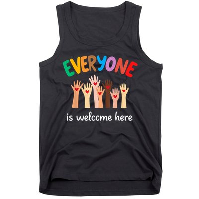Everyone Is Welcome Here Idaho Teacher Tank Top