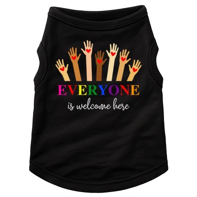Everyone Is Welcome Here Idaho Teacher Inclusion Equality Doggie Tank