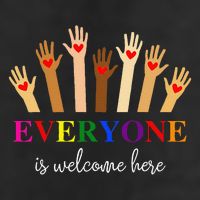Everyone Is Welcome Here Idaho Teacher Inclusion Equality Adult Drive Performance Visor