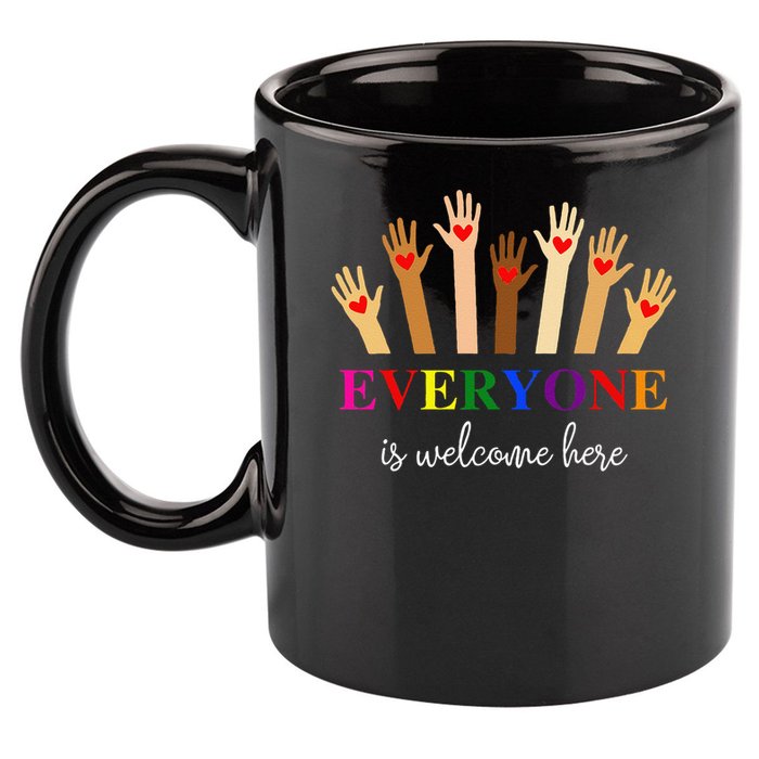 Everyone Is Welcome Here Idaho Teacher Inclusion Equality 11oz C Handle Ceramic Mug