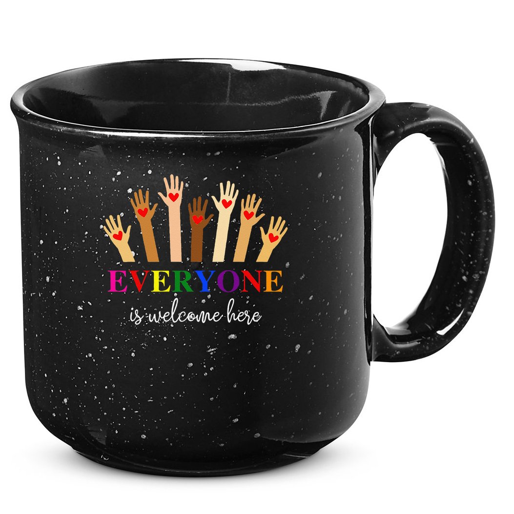 Everyone Is Welcome Here Idaho Teacher Inclusion Equality 15oz Campfire Ceramic Mug