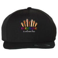 Everyone Is Welcome Here Idaho Teacher Inclusion Equality Wool Snapback Cap