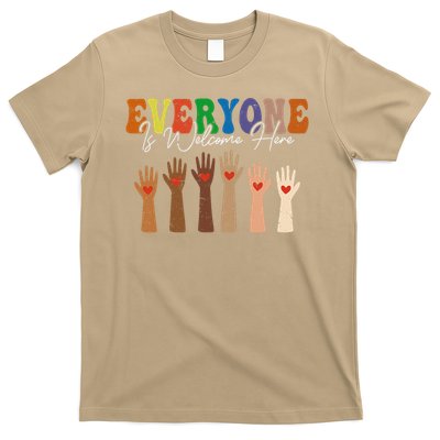 Everyone Is Welcome Here Retro Groovy Diversity  Women T-Shirt