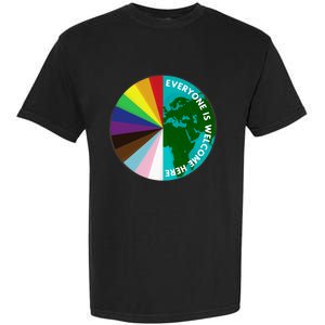 Everyone Is Welcome Here Lgbtq Ally Human Rights Earth Day Garment-Dyed Heavyweight T-Shirt