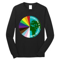 Everyone Is Welcome Here Lgbtq Ally Human Rights Earth Day Long Sleeve Shirt