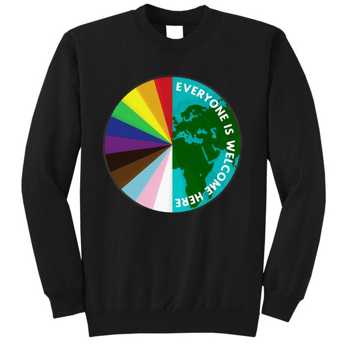 Everyone Is Welcome Here Lgbtq Ally Human Rights Earth Day Sweatshirt