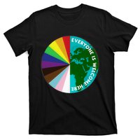 Everyone Is Welcome Here Lgbtq Ally Human Rights Earth Day T-Shirt