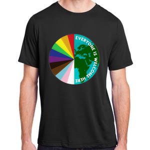 Everyone Is Welcome Here Lgbtq Ally Human Rights Earth Day Adult ChromaSoft Performance T-Shirt