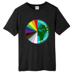 Everyone Is Welcome Here Lgbtq Ally Human Rights Earth Day Tall Fusion ChromaSoft Performance T-Shirt