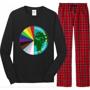 Everyone Is Welcome Here Lgbtq Ally Human Rights Earth Day Long Sleeve Pajama Set