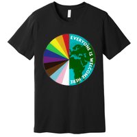 Everyone Is Welcome Here Lgbtq Ally Human Rights Earth Day Premium T-Shirt