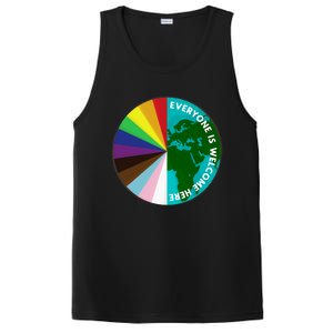 Everyone Is Welcome Here Lgbtq Ally Human Rights Earth Day PosiCharge Competitor Tank