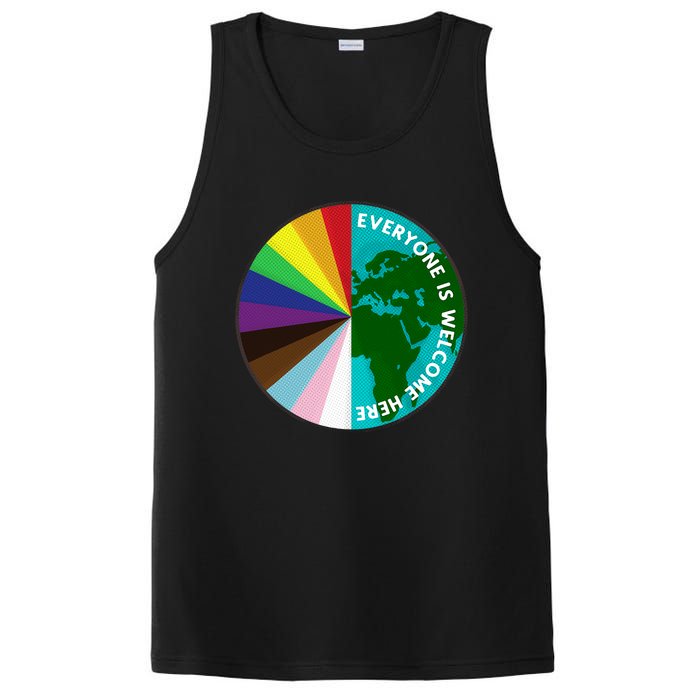 Everyone Is Welcome Here Lgbtq Ally Human Rights Earth Day PosiCharge Competitor Tank