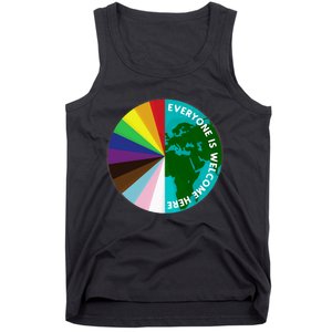 Everyone Is Welcome Here Lgbtq Ally Human Rights Earth Day Tank Top