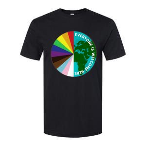 Everyone Is Welcome Here Lgbtq Ally Human Rights Earth Day Softstyle CVC T-Shirt