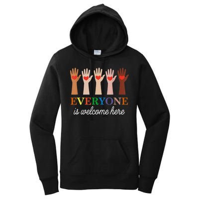 Everyone Is Welcome Here Idaho Teacher Women's Pullover Hoodie