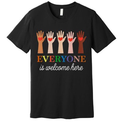 Everyone Is Welcome Here Idaho Teacher Premium T-Shirt