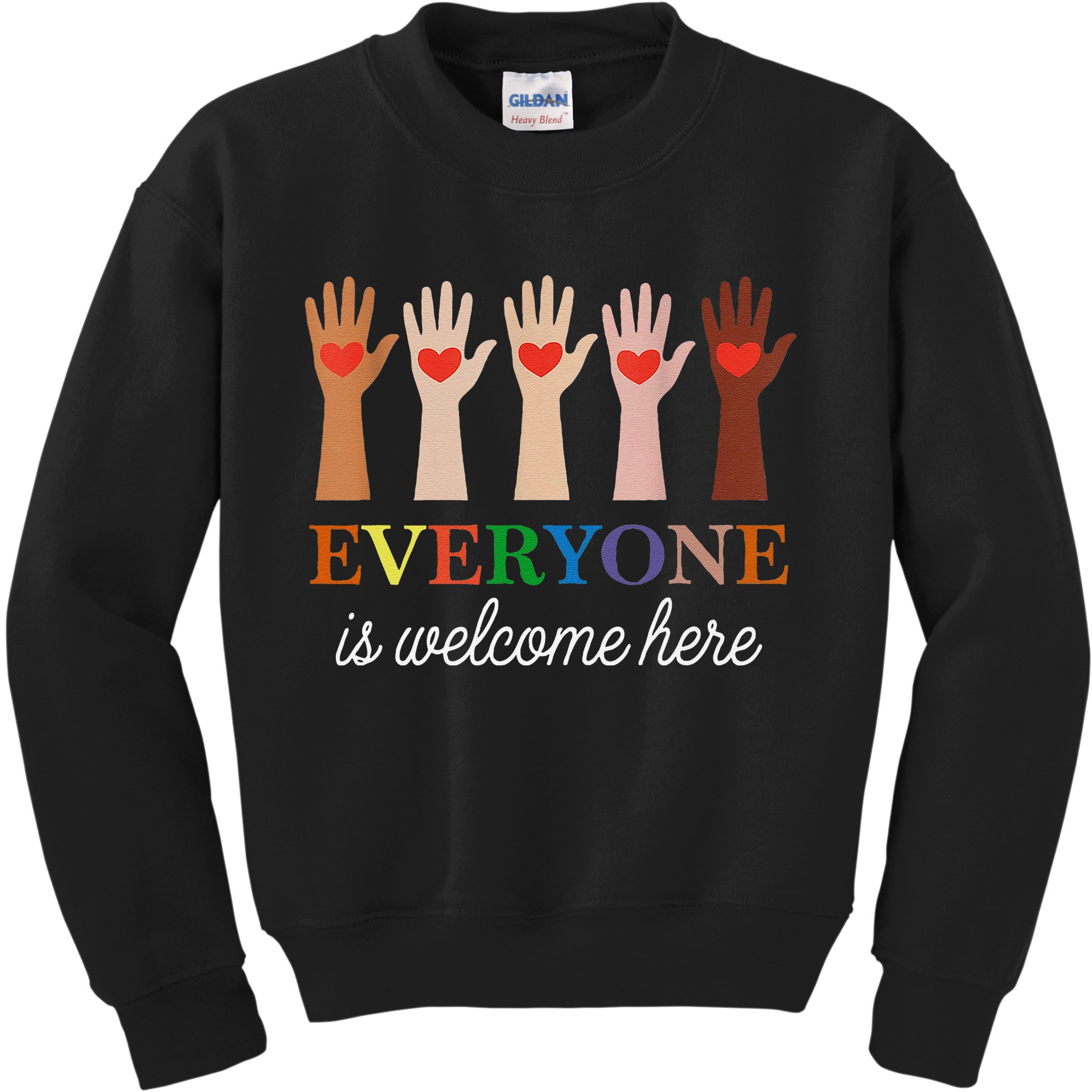 Everyone Is Welcome Here Idaho Teacher Kids Sweatshirt