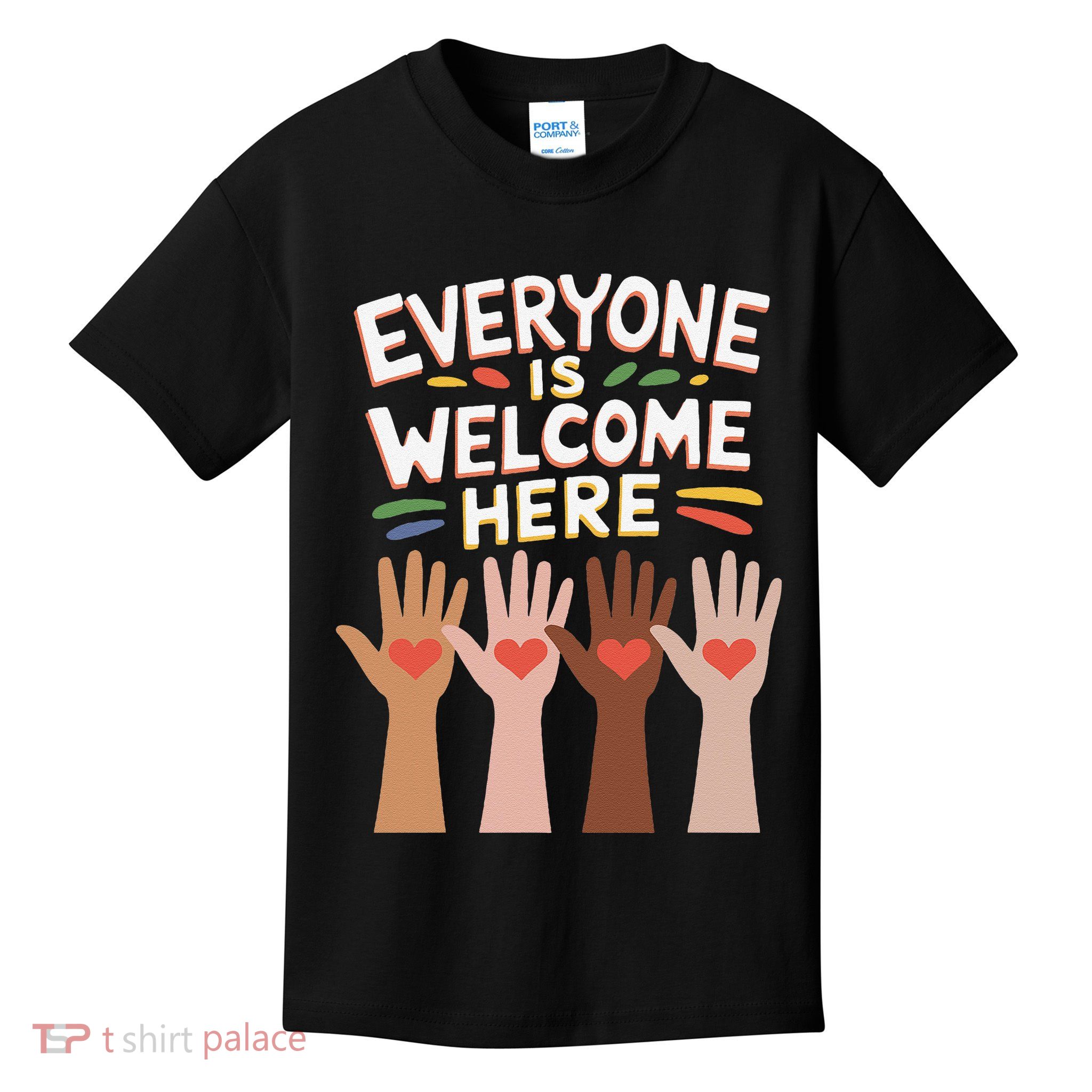 Everyone Is Welcome Here Support LGBT LGBT Love Kids T-Shirt