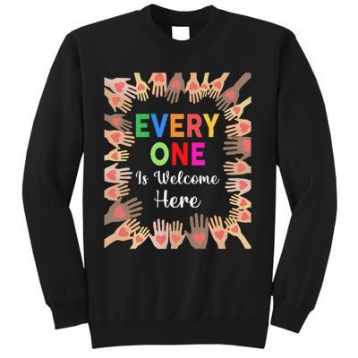 Everyone Is Welcome Here Hand Idaho Teacher Sweatshirt
