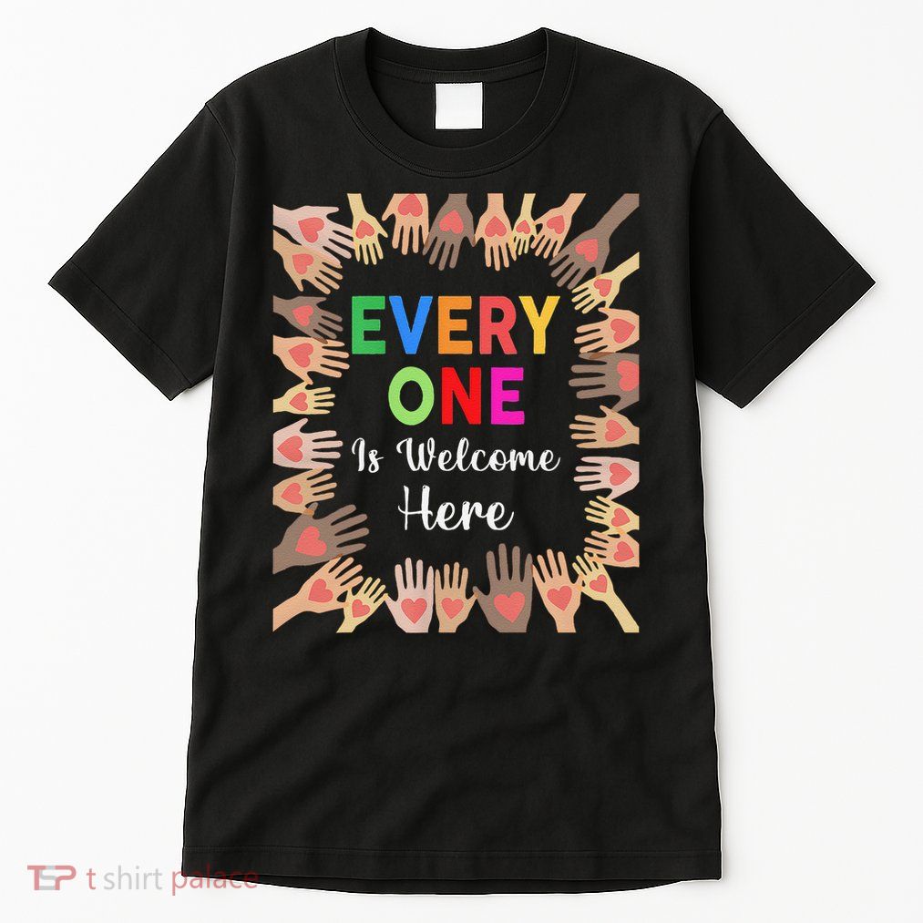 Everyone Is Welcome Here Hand Idaho Teacher Tall T-Shirt