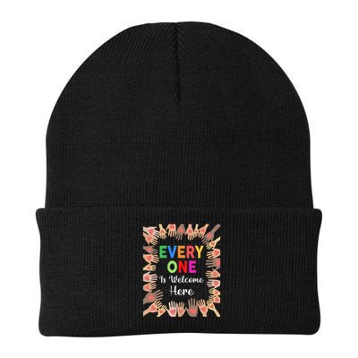 Everyone Is Welcome Here Hand Idaho Teacher Beanie