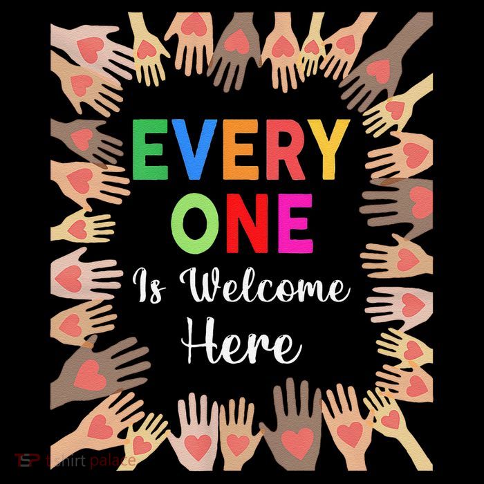 Everyone Is Welcome Here Hand Idaho Teacher Premium T-Shirt