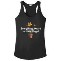 Everything I Want To Do Is Illegal Flower Ladies PosiCharge Competitor Racerback Tank