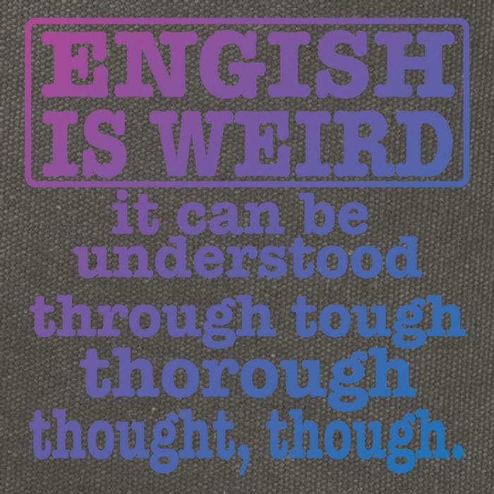 English Is Weird Gift Cotton Canvas Backpack