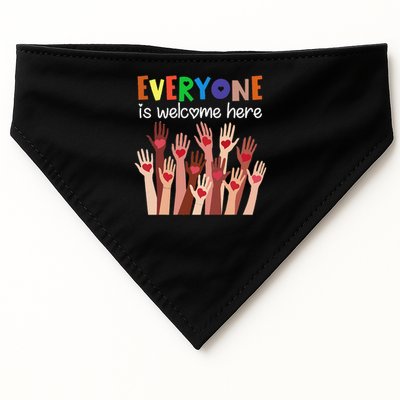 Everyone Is Welcome Here Idaho Teacher Women USA-Made Doggie Bandana