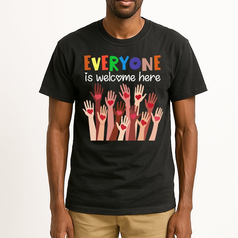Everyone Is Welcome Here Idaho Teacher Women Tall T-Shirt