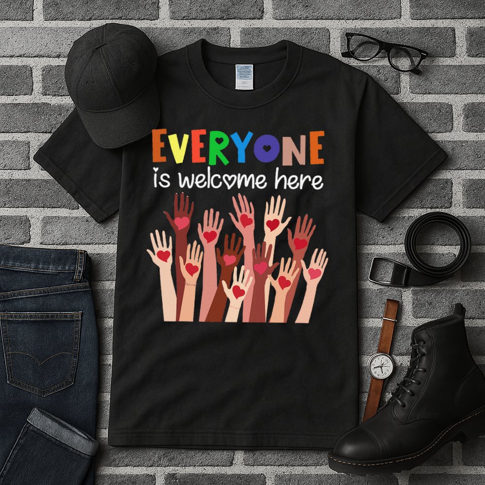 Everyone Is Welcome Here Idaho Teacher Women Tall T-Shirt