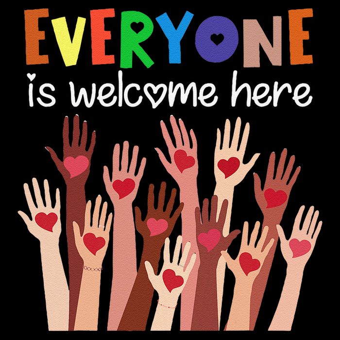Everyone Is Welcome Here Idaho Teacher Women Tall T-Shirt