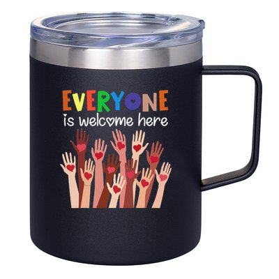Everyone Is Welcome Here Idaho Teacher Women 12oz Stainless Steel Coffee Mug