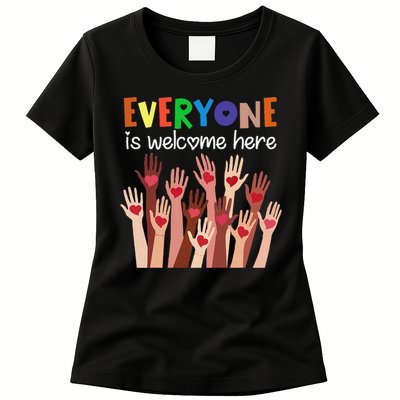 Everyone Is Welcome Here Idaho Teacher Women Womens T-Shirt