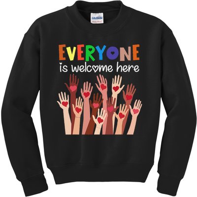 Everyone Is Welcome Here Idaho Teacher Women Kids Sweatshirt
