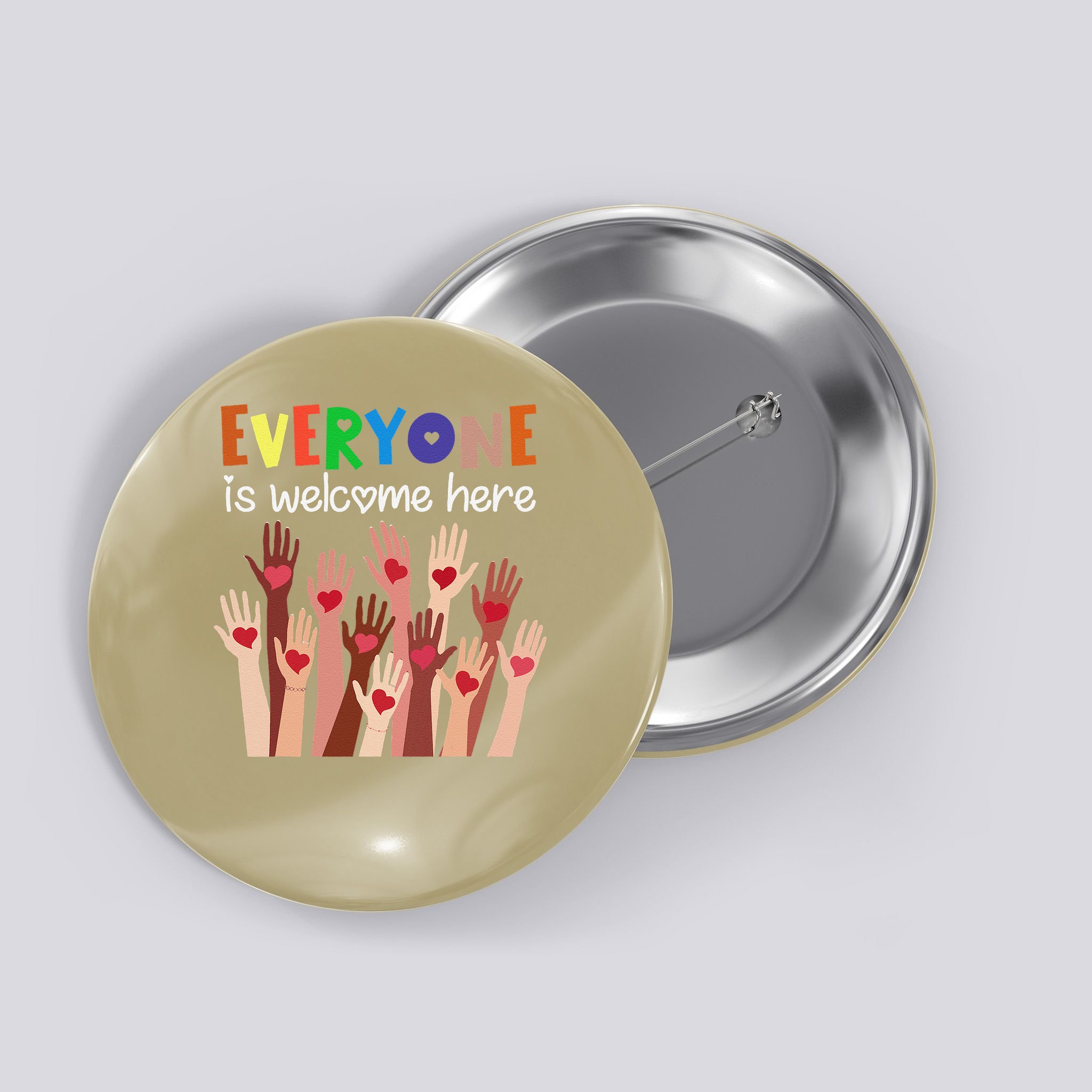 Everyone Is Welcome Here Idaho Teacher Women Button