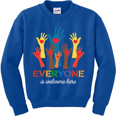 Everyone Is Welcome Here Idaho Teacher  Kids Sweatshirt