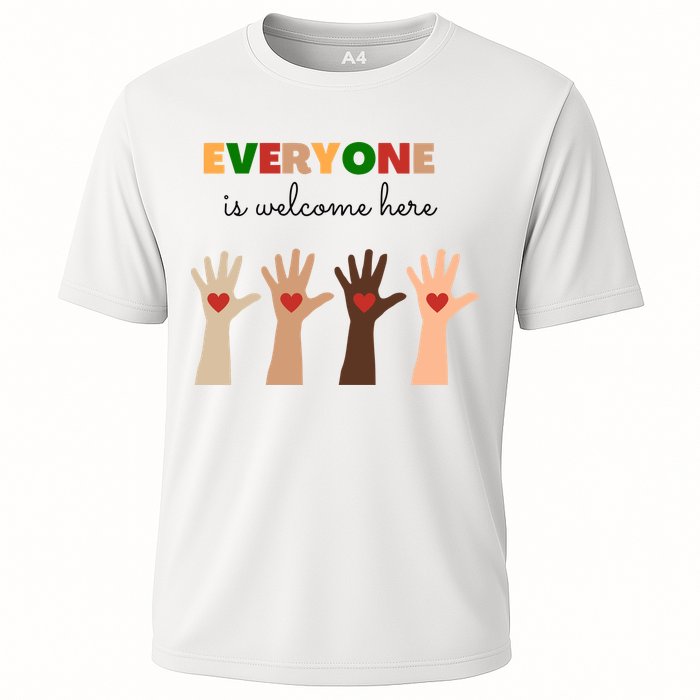 Everyone Is Welcome Here Equality Kindness Inspirational  Cooling Performance Crew T-Shirt