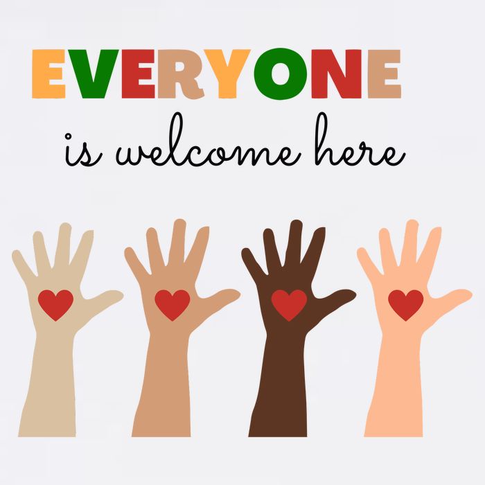 Everyone Is Welcome Here Equality Kindness Inspirational  Cooling Performance Crew T-Shirt