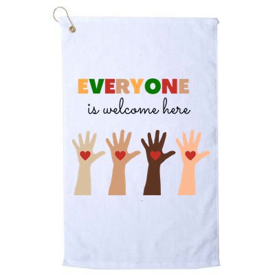 Everyone Is Welcome Here Equality Kindness Inspirational  Golf Towel